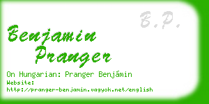 benjamin pranger business card